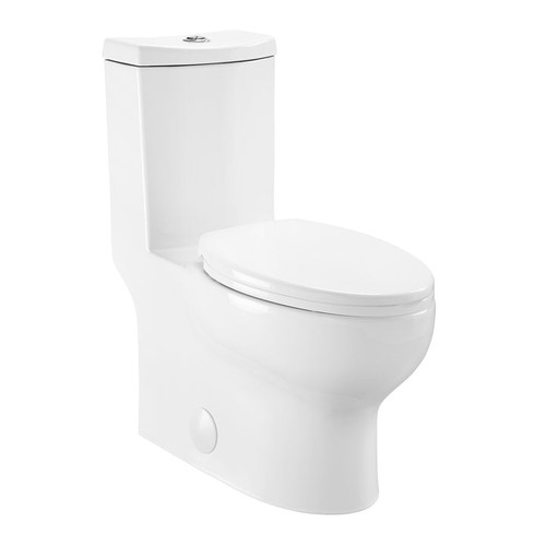 Swiss Madison SM-1T119 Plaisir One-Piece Elongated Toilet Dual-Flush 1.1/1.6 gpf - Glossy White