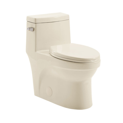 Swiss Madison SM-1T123BQ Virage One-Piece Elongated Toilet Vortex Side Flush 1.28 gpf - Bisque