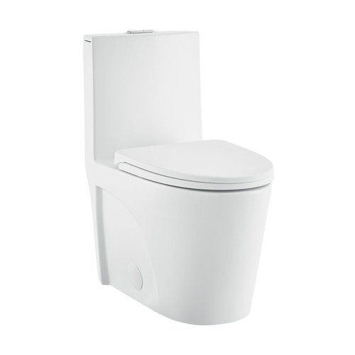 Swiss Madison SM-1T254MW St. Tropez One-Piece Elongated Toilet Vortex Dual-Flush 1.1/1.6 gpf - Matte White