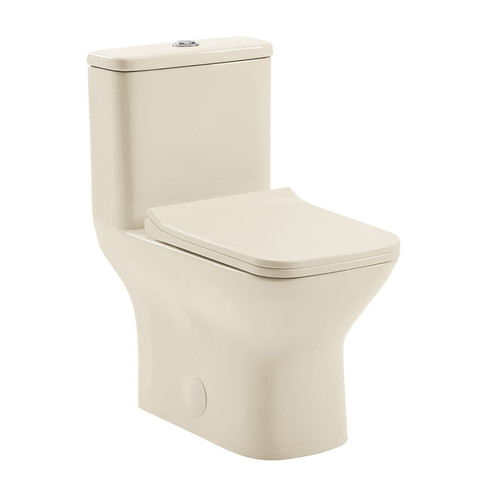 Swiss Madison  SM-1T256BQ Carré One-Piece Square Toilet Dual-Flush 1.1/1.6 gpf in Bisque