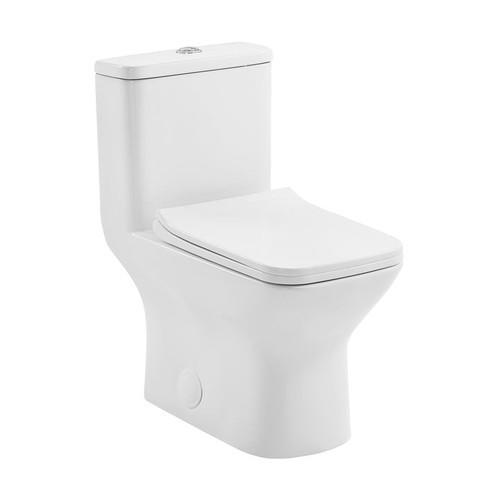 Swiss Madison  SM-1T276 Carre One-Piece Square Toilet Dual Flush 1.1/1.6 gpf with 10" Rough In - White