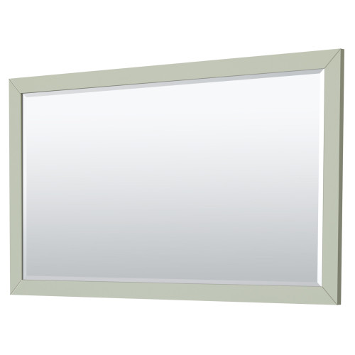 Wyndham WCF111160SLGCXSXXM58 Icon 60 Inch Single Bathroom Vanity in Light Green, No Countertop, No Sink, Brushed Nickel Trim, 58 Inch Mirror