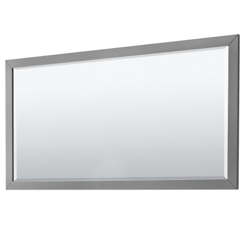 Wyndham WCF111172DKGCMUNSM70 Icon 72 Inch Double Bathroom Vanity in Dark Gray, White Carrara Marble Countertop, Undermount Square Sinks, Brushed Nickel Trim, 70 Inch Mirror