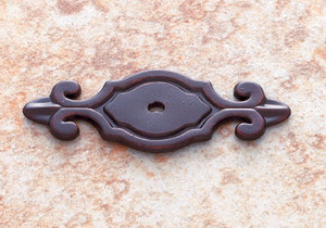 JVJ Old World Bronze 3" Deco Back Plate for Door Knob - 46712