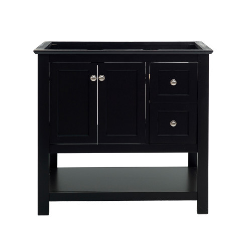 Fresca FCB2336BL Fresca Manchester 36" Black Traditional Bathroom Vanity Cabinet