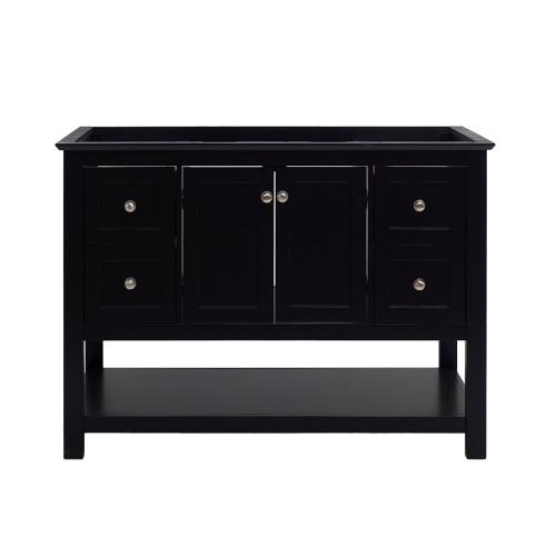 Fresca FCB2348BL Fresca Manchester 48" Black Traditional Bathroom Vanity Cabinet