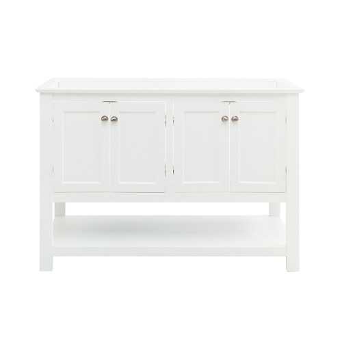 Fresca FCB2348WH-D Fresca Manchester 48" White Traditional Double Sink Bathroom Vanity Cabinet