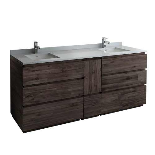 Fresca FCB31-361236ACA-FC Fresca Formosa 82" Floor Standing Double Sink Modern Bathroom Vanity Cabinet