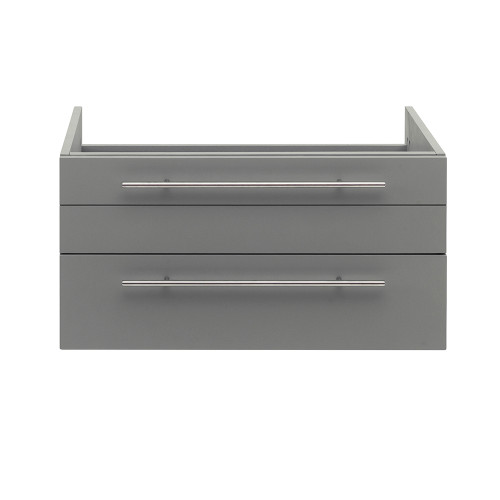 Fresca FCB6130GR-UNS Fresca Lucera 30" Gray Wall Hung Undermount Sink Modern Bathroom Vanity Cabinet