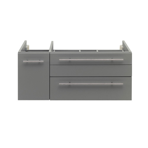 Fresca FCB6136GR-VSL-R Fresca Lucera 36" Gray Wall Hung Vessel Sink Modern Bathroom Vanity Cabinet - Right Version