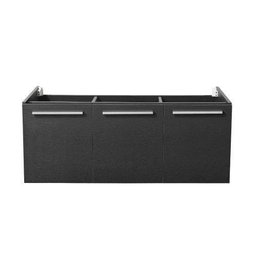 Fresca FCB8092BW Fresca Vista 48" Black Wall Hung Modern Bathroom Vanity Cabinet