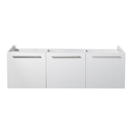 Fresca FCB8093WH Fresca Vista 60" White Wall Hung Single Sink Modern Bathroom Vanity Cabinet