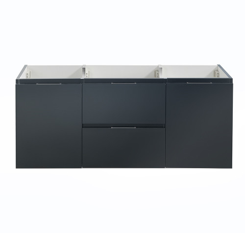 Fresca FCB8348GG Fresca Valencia 48" Dark Slate Gray Wall Hung Single Sink Modern Bathroom Vanity Cabinet