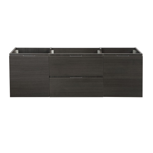 Fresca FCB8360GO-D Fresca Valencia 60" Gray Oak Wall Hung Double Sink Modern Bathroom Vanity Cabinet