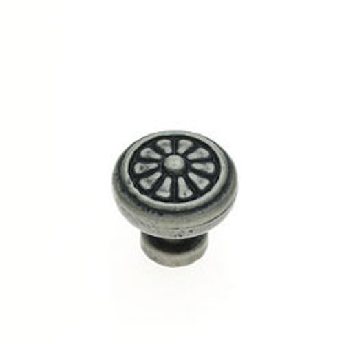 JVJ 41813 Aged Nickel Finish 32 mm (1.26") Scalloped Round Door Knob