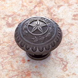 JVJ Antique Nickel 1 3/8" 'Texas Star' Door Knob - 41550