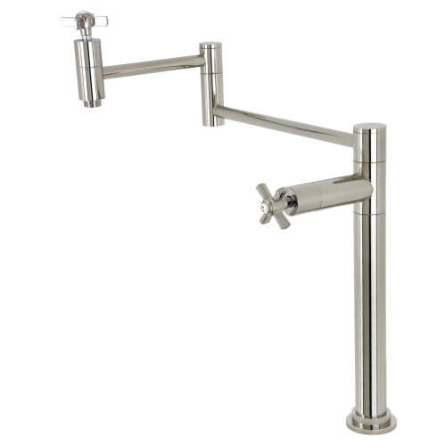 Kingston Brass KS8706ZX Millennium Deck Mount Pot Filler, Polished Nickel