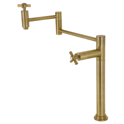 Kingston Brass KS8707ZX Millennium Deck Mount Pot Filler, Brushed Brass