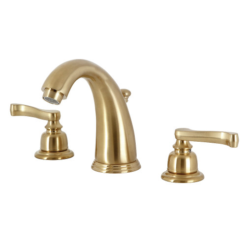 Kingston Brass KB987FL Royale Widespread Bathroom Faucet, Brushed Brass