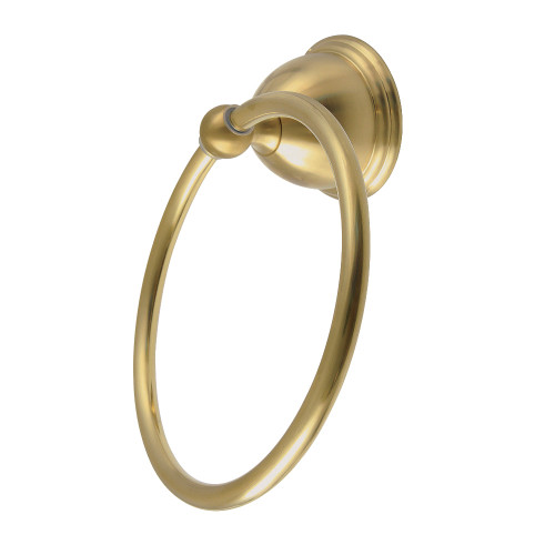 Kingston Brass BA3964BB Restoration 6" Towel Ring, Brushed Brass