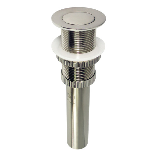 Kingston Brass EV8418 Coronet Push Pop-Up Bathroom Sink Drain without Overflow, Brushed Nickel