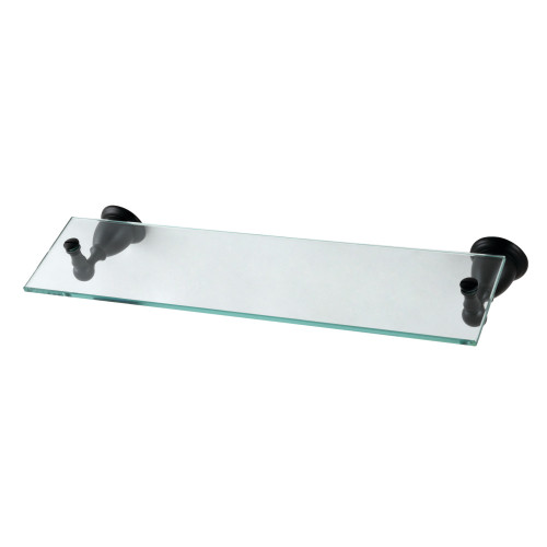 Kingston Brass BA1759MB Heritage Bathroom Glass Shelf, Matte Black