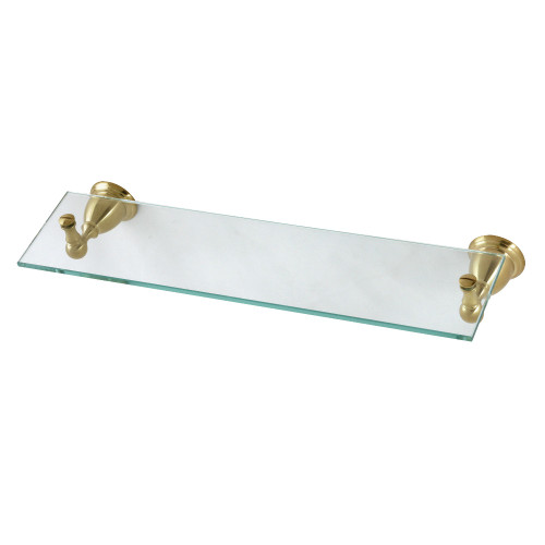 Kingston Brass BA1759BB Heritage Bathroom Glass Shelf, Brushed Brass
