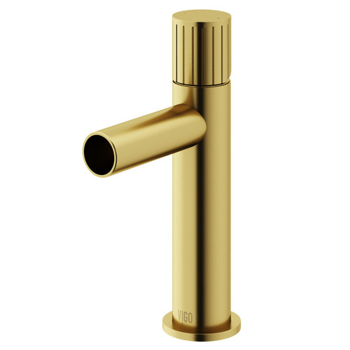 Vigo VG01052MG Ashford Single Hole Bathroom Faucet In Matte Brushed Gold