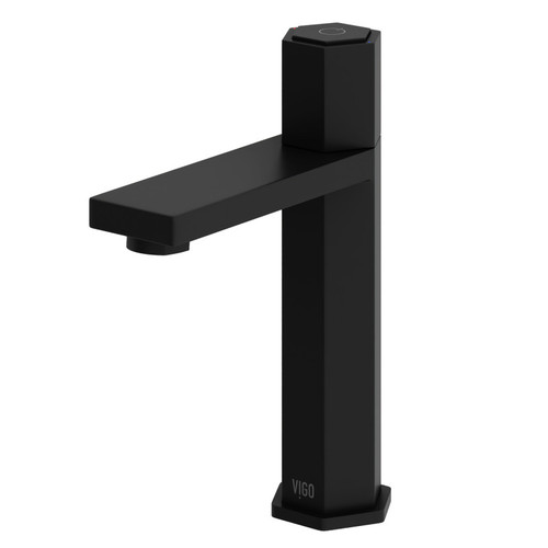 Vigo Nova Single Hole Bathroom Faucet In Matte Black