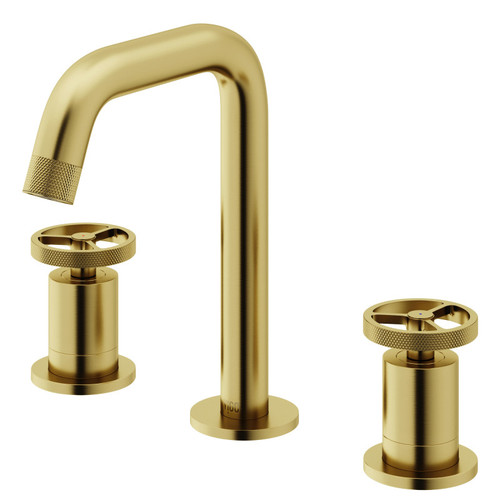 Vigo VG01301MG Cass Two Handle Widespread Bathroom Faucet In Matte Brushed Gold