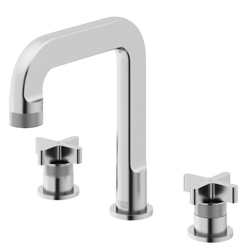 Vigo Wythe Two Handle Widespread Bathroom Faucet In Brushed Nickel