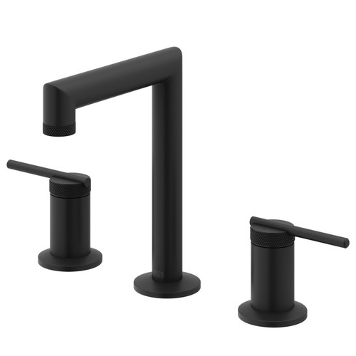 Vigo Sterling Widespread Two Handle Bathroom Faucet In Matte Black