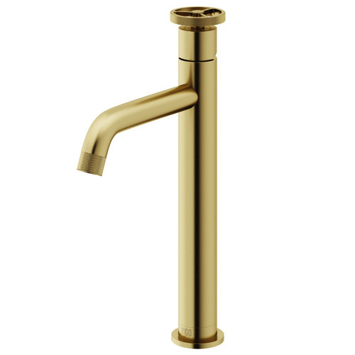 Vigo VG03030MG Cass Single Hole Single-Handle Vessel Bathroom Faucet In Matte Brushed Gold Vigo VG03030MG Cass Single Hole Single-Handle Vessel Bathroom Faucet In Matte Brushed Gold
