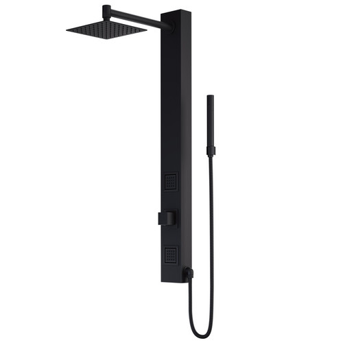 Vigo Orchid Retro-Fit Shower Panel In Matte Black