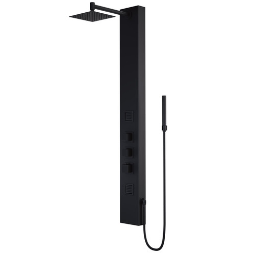 Vigo Rector Shower Panel In Matte Black