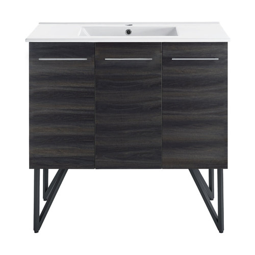 Swiss Madison SM-BV223 Annecy 36" Bathroom Vanity - Black Walnut With Sink