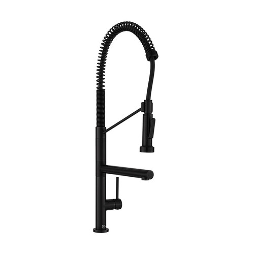 Swiss Madison SM-KF74B Nouvet Single Handle, Pull-Down Kitchen Faucet with Pot Filler in Matte Black