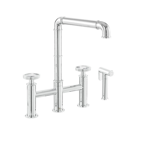 Swiss Madison SM-KF79C Avallon Pro Widespread Kitchen Faucet with Side Sprayer - Chrome