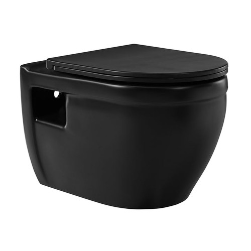 Swiss Madison SM-WT450MB Ivy Wall-Hung Elongated Toilet Bowl - Matte Black