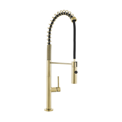 Swiss Madison SM-KF72BG Chalet Single Handle, Pull-Down Kitchen Faucet in Brushed Gold