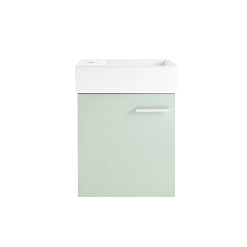 Swiss Madison SM-BV615 Colmer 18" Wall-Mounted Bathroom Vanity in Mint With Sink
