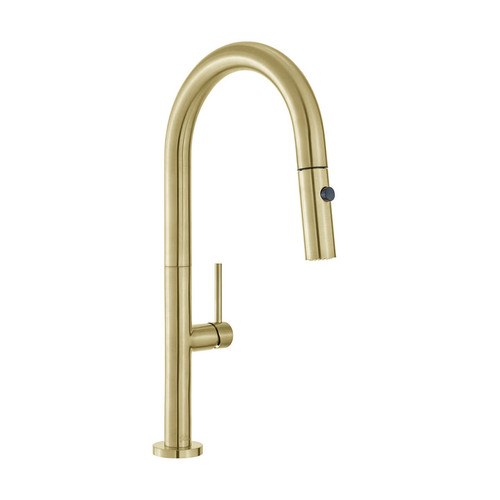 Swiss Madison SM-KF73BG Chalet Single Handle, Pull-Down Kitchen Faucet in Brushed Gold