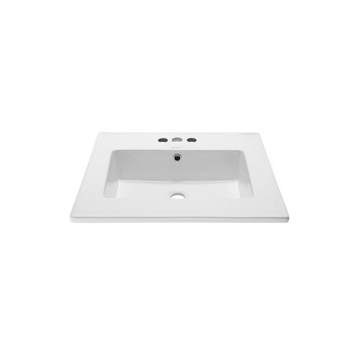 Swiss Madison SM-VT327-3 Voltaire 25" Vanity Top Bathroom Sink with 4" Centerset Faucet Holes Swiss Madison SM-VT327-3 Voltaire 25" Vanity Top Bathroom Sink with 4" Centerset Faucet Holes