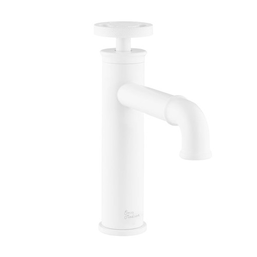 Swiss Madison SM-BF80MW Avallon Single Hole, Single-Handle Wheel, Bathroom Faucet in Matte White