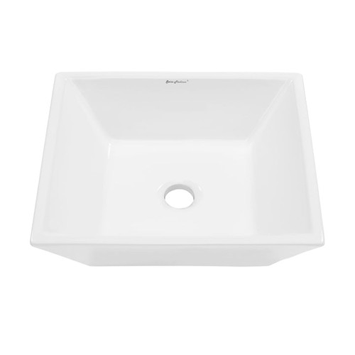 Swiss Madison SM-VS222 St. Tropez 16.5" Square Vessel Bathroom Sink