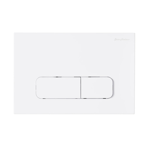 Swiss Madison SM-WC003MW Wall Mount Dual Flush Actuator Plate with Rectangle Push Buttons in Matte White