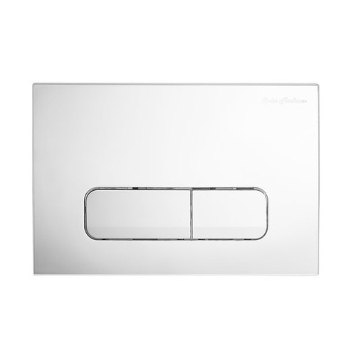Swiss Madison  SM-WC003S Wall Mount Dual Flush Actuator Plate with Rectangle Push Buttons in Polished Chrome