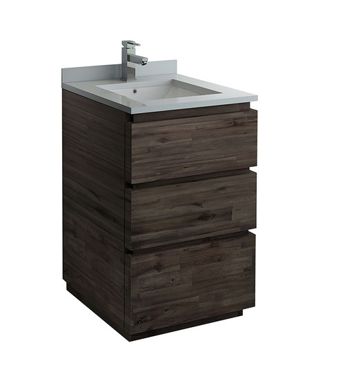 Fresca FCB3124ACA-FC-CWH-U Formosa 24" Floor Standing Modern Bathroom Cabinet w/ Top & Sink