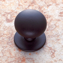 JVJ Oil Rubbed Bronze 1 1/4" Plymouth Door Knob With Back Plate - 34420