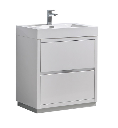 Fresca FCB8430WH-I Valencia 30" Glossy White Free Standing Modern Bathroom Vanity